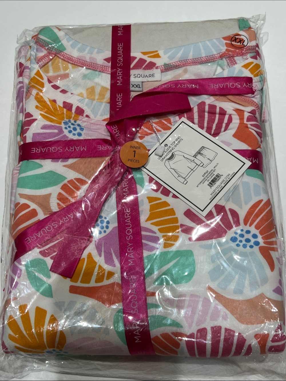 New Mary Square Afternoon Showers Top & Shorts Annie Sleepwear Set sz XXL - Picture 3 of 4